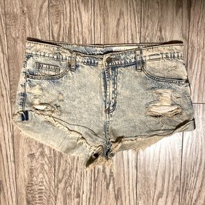 Pistola distressed denim shorts